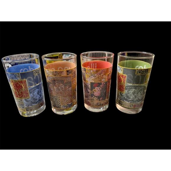 Roberto Cavalli Other - Roberto Cavalli Home Set of 4 Cups glasses animal peont in Neiman Marcus box